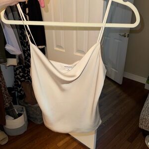 Babaton Cream Camisole Top with Cowl Neckline